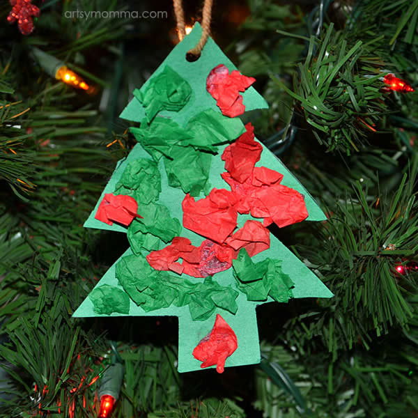 Árvore de Natal de papel - Atividade de arte