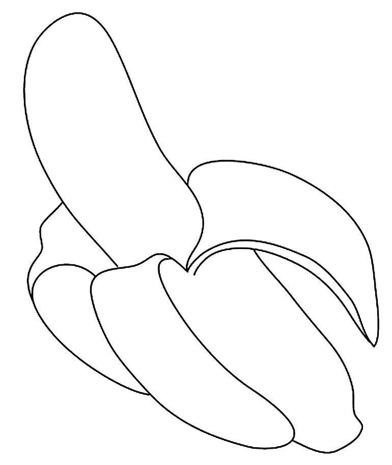 Desenho para colorir de Banana