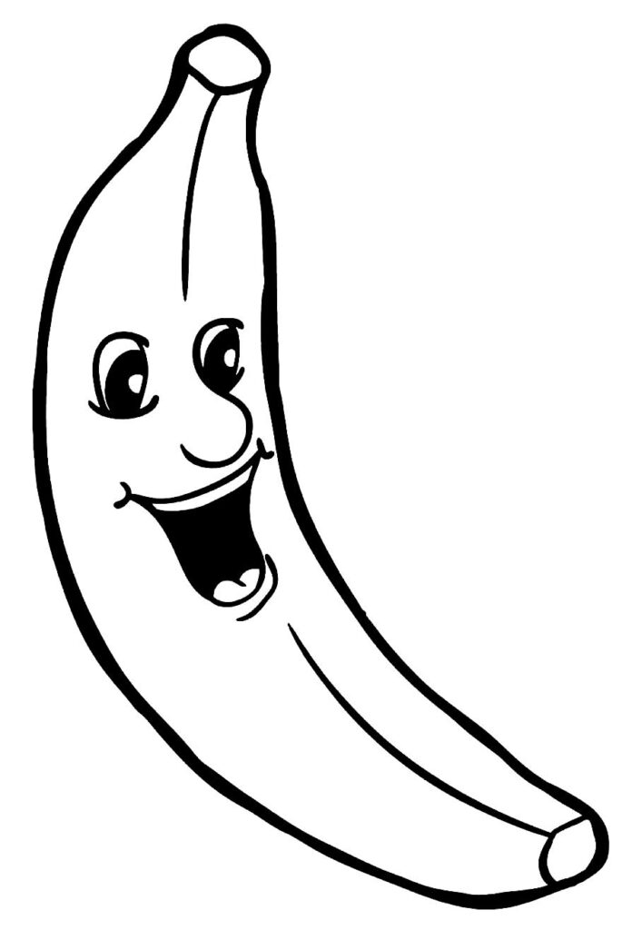 Desenho de Banana das Canárias para Colorir - Colorir.com