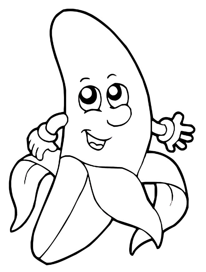 Desenho de Banana das Canárias para Colorir - Colorir.com