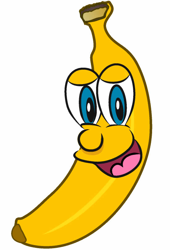 Desenho de Banana feliz para Colorir - Colorir.com