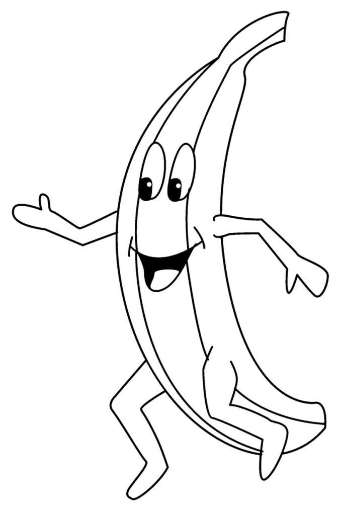 30+ Desenhos de Banana para colorir - Pop Lembrancinhas