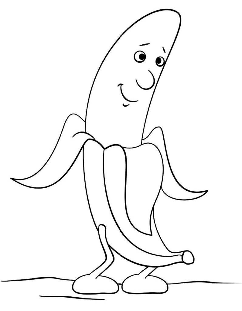 Desenho para colorir de Banana