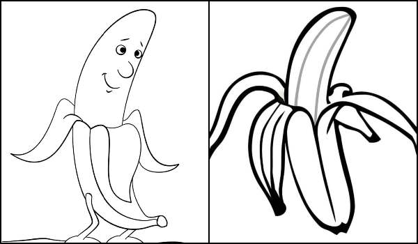 30+ Desenhos de Banana para colorir - Pop Lembrancinhas