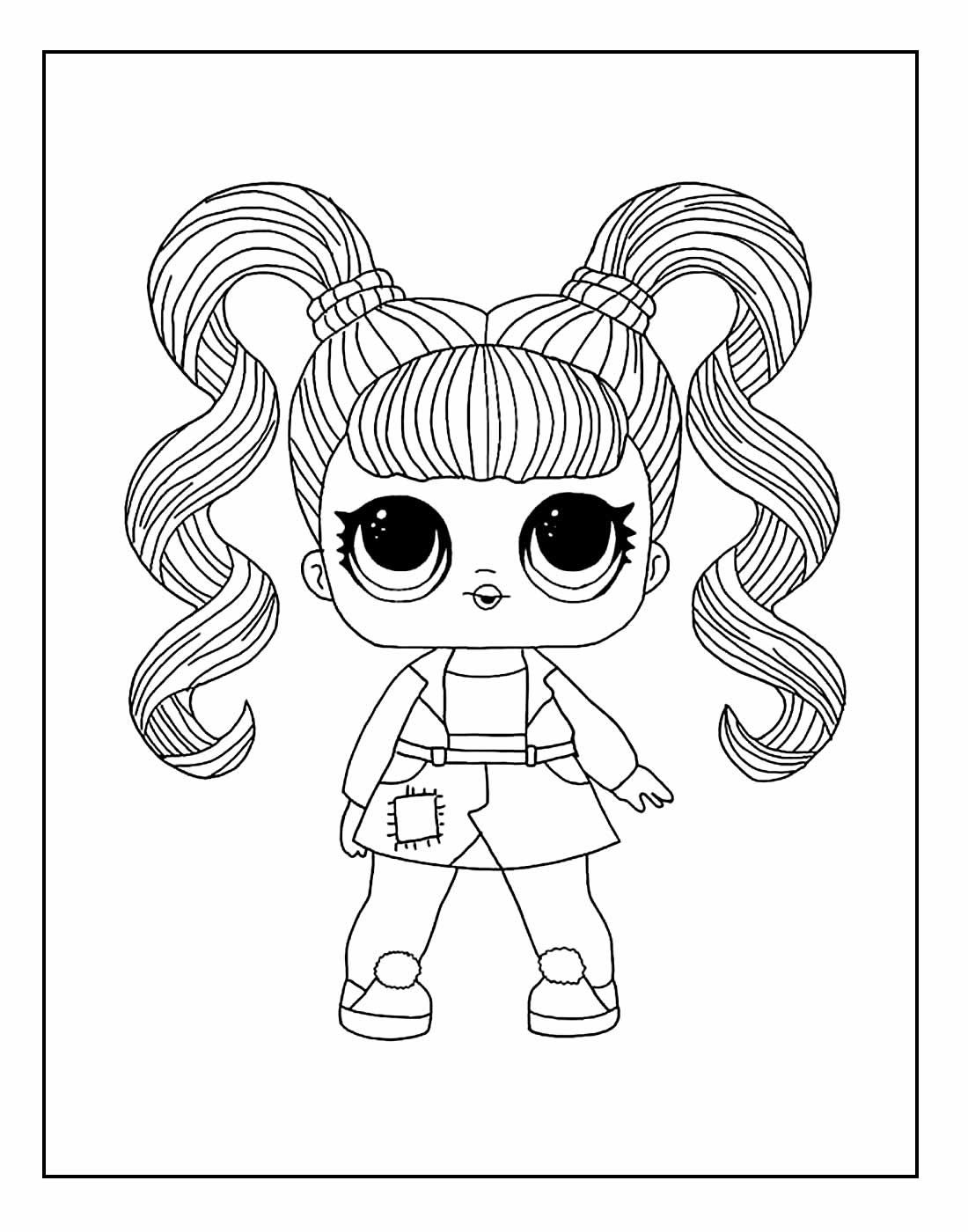 Desenho de Boneca L.O.L. Sis Swing para colorir