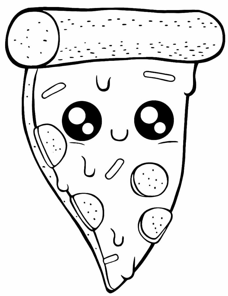 Lindo desenho para pintar de Pizza