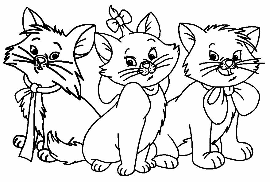 Desenho de Gatinha para colorir