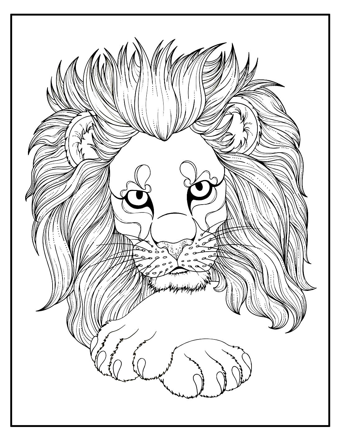Página para colorir de Leão