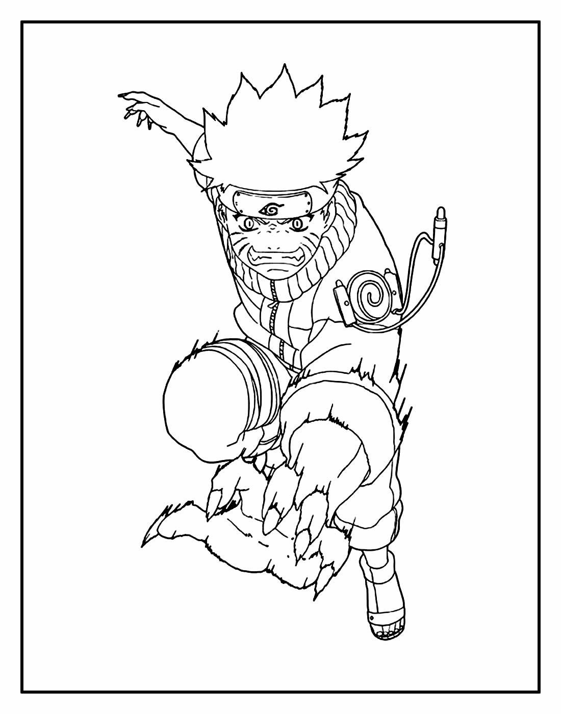 Desenho para colorir de Naruto