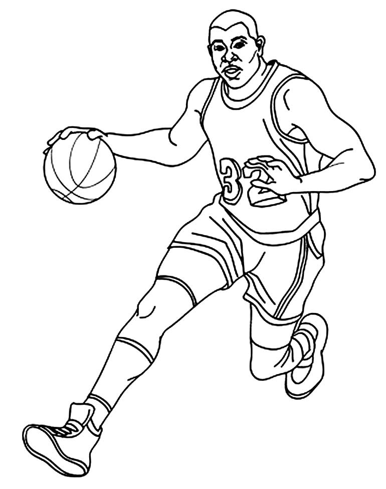 Desenhos de Basquete para colorir - Bora Colorir