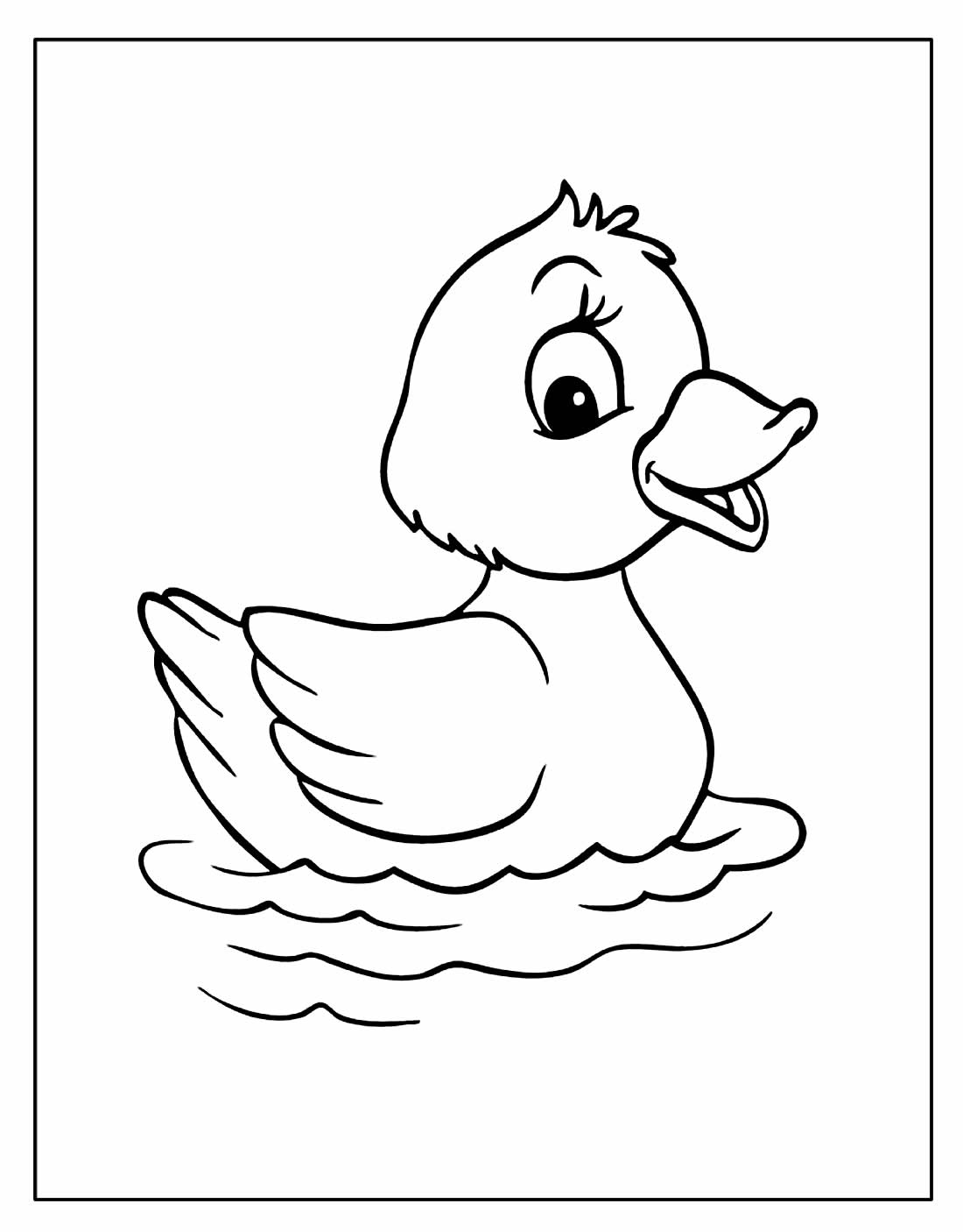 Desenho de Pato para pintar