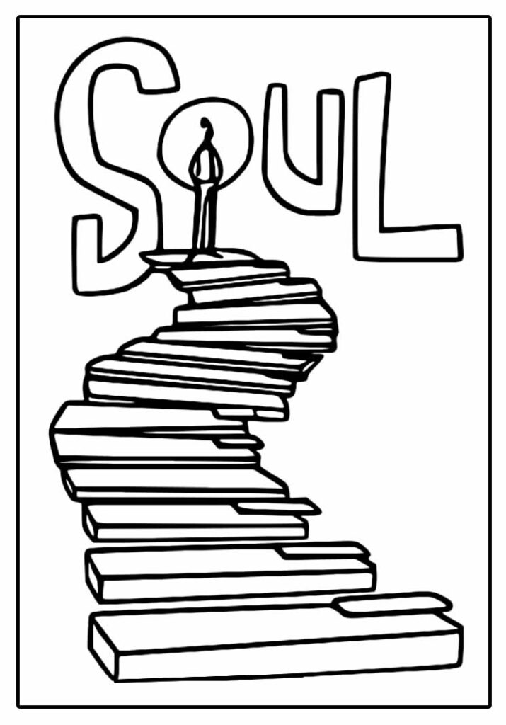 Desenho do Filme Soul para pintar
