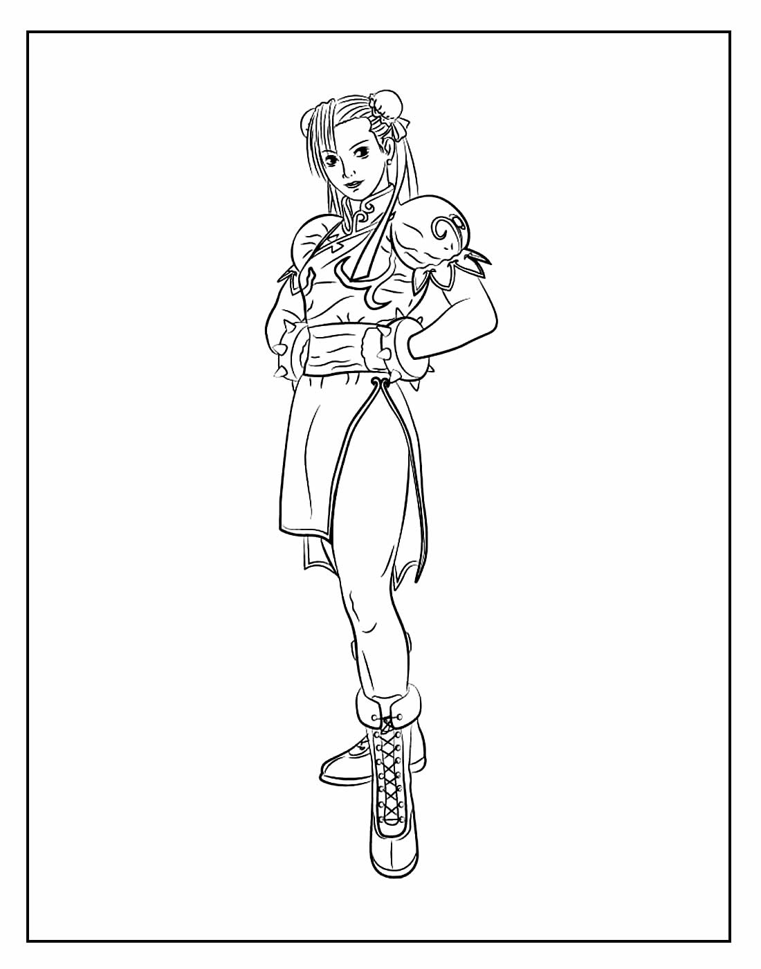 Desenho de Chun-Li para colorir Desenho de Ken para colorir - Street Fighter
