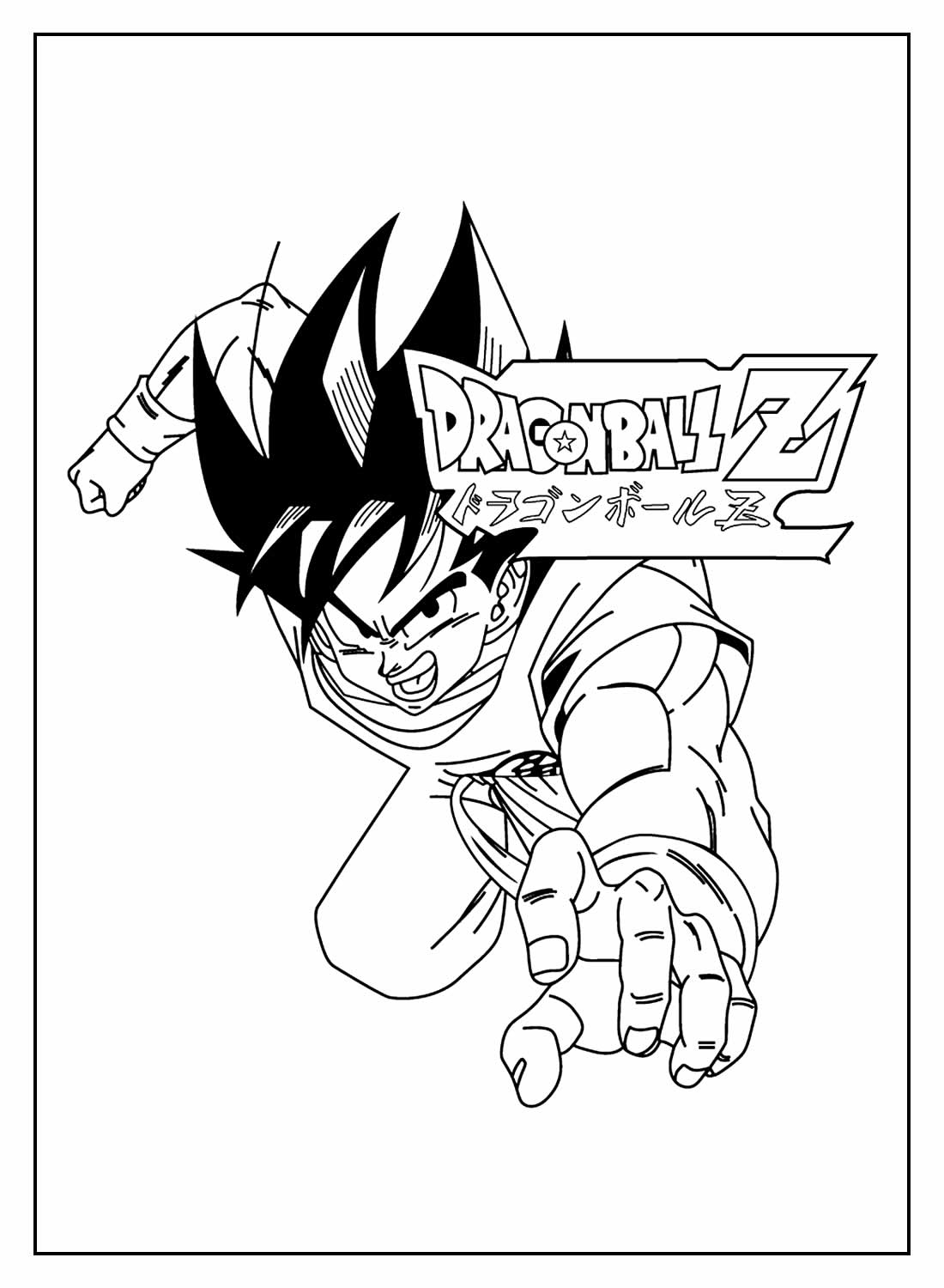 Desenhos para pintar e colorir de Goku