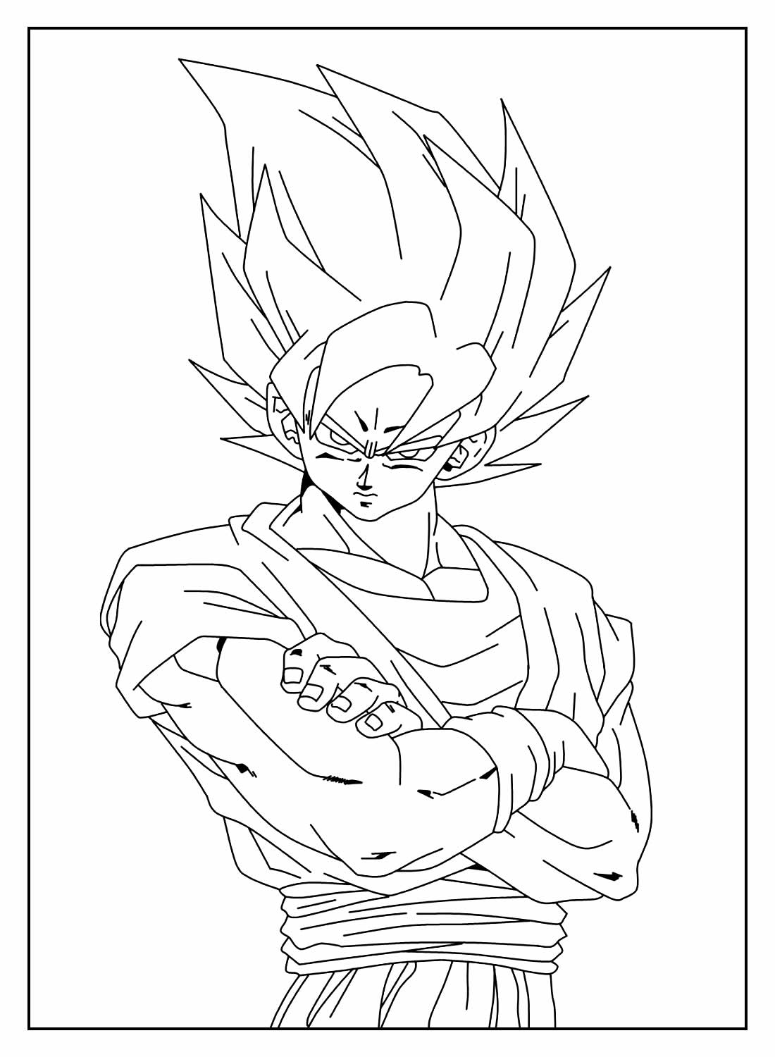 Desenhos de Goku para colorir