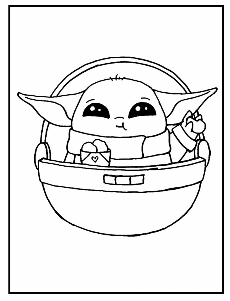 Imagem de Baby Yoda para colorir