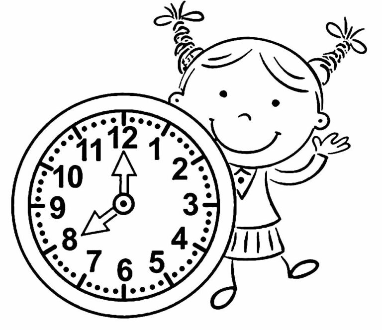 30+ Desenhos de Relógio para colorir - Pop Lembrancinhas