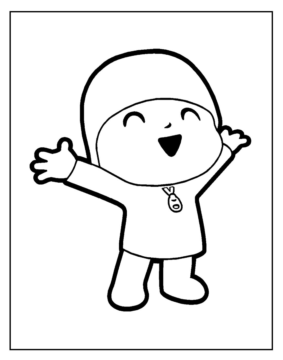 Página para colorir de Pocoyo