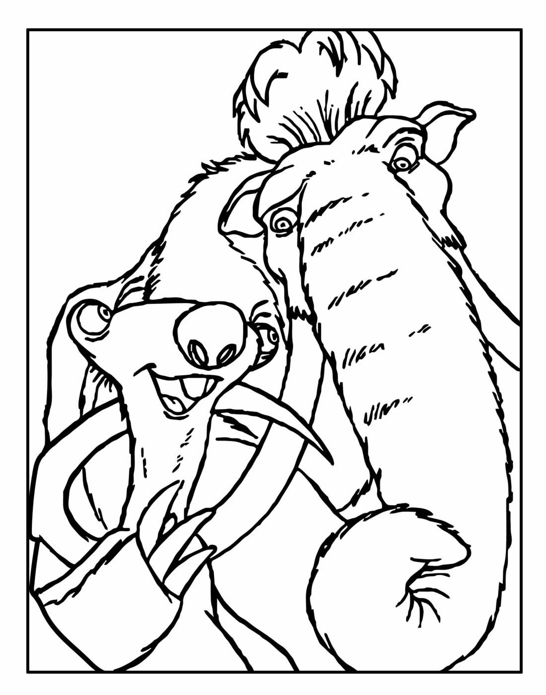30+ Desenhos A Era do Gelo para colorir - Pop Lembrancinhas