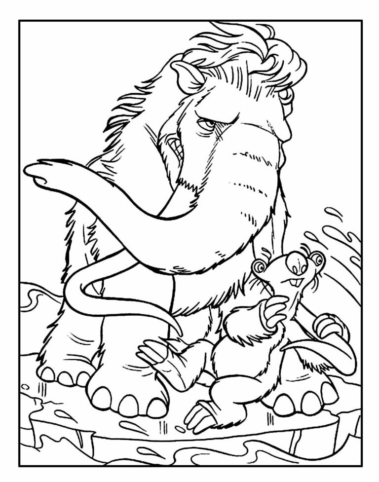 30+ Desenhos A Era do Gelo para colorir - Pop Lembrancinhas