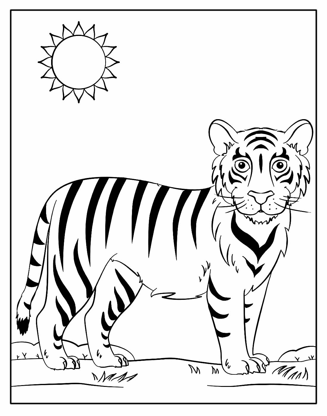 Desenho para colorir Tigre