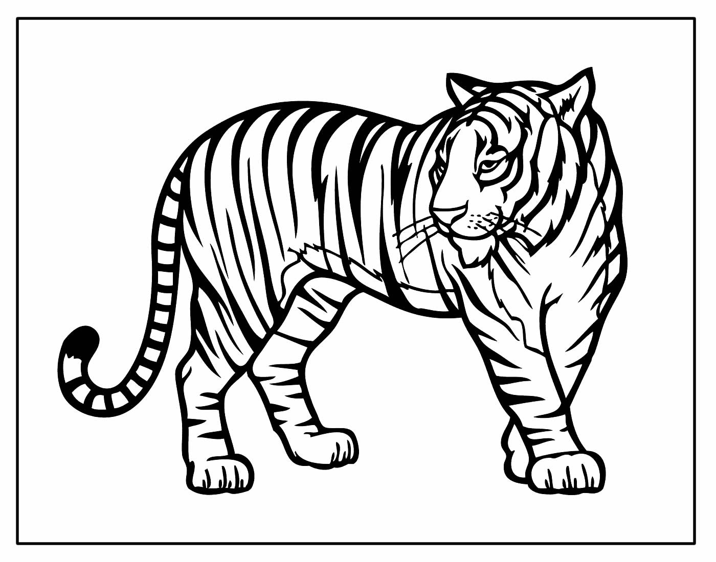 Página para colorir de Tigre