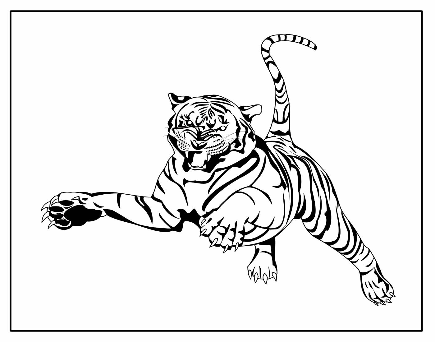 Desenho para pintar de Tigre