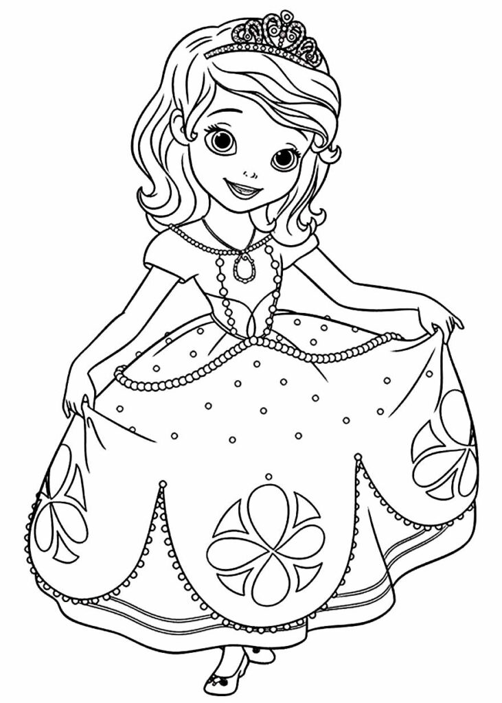 Desenho para colorir da Princesa Sofia