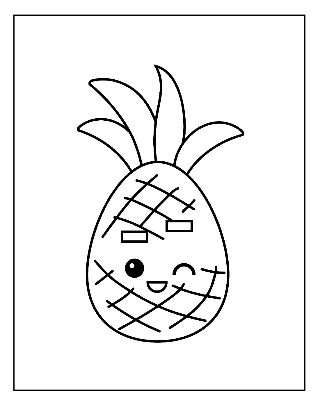 Desenhos de Abacaxi para pintar