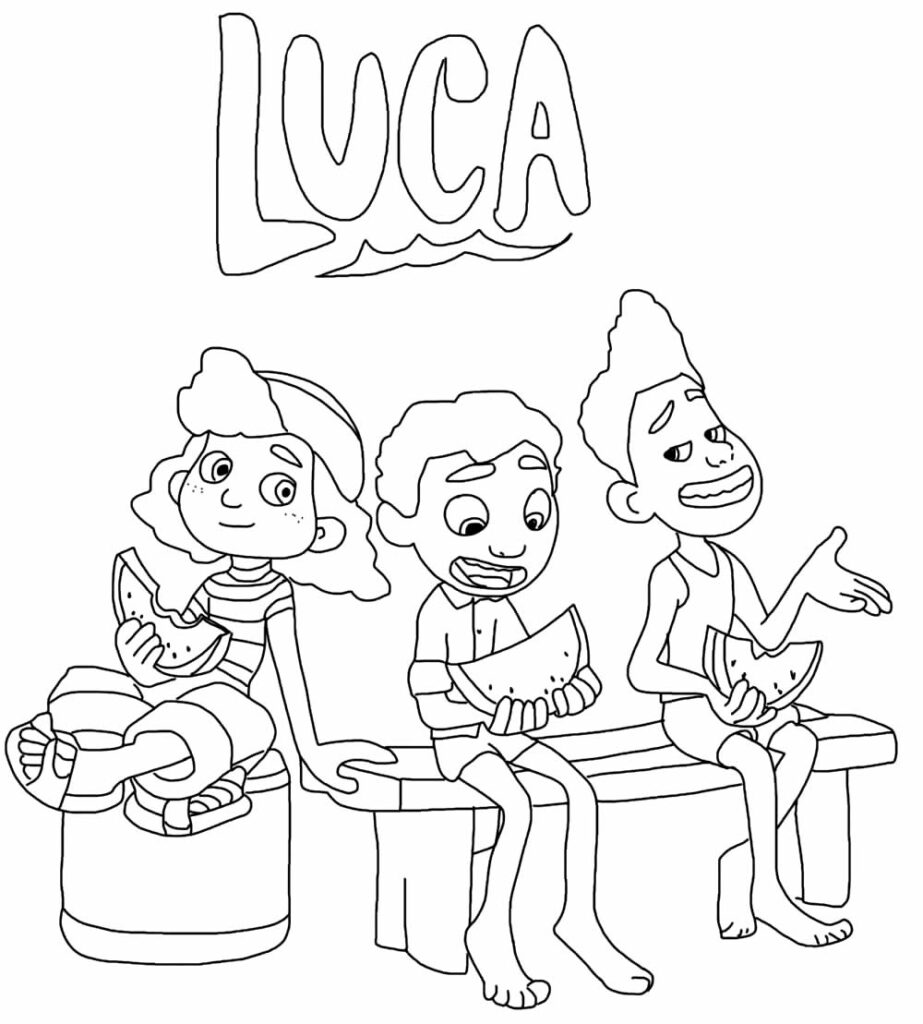 Luca – Disney – Imagens para Colorir