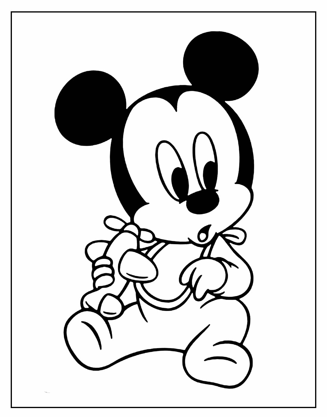 Desenho para colorir Mickey Bebê
