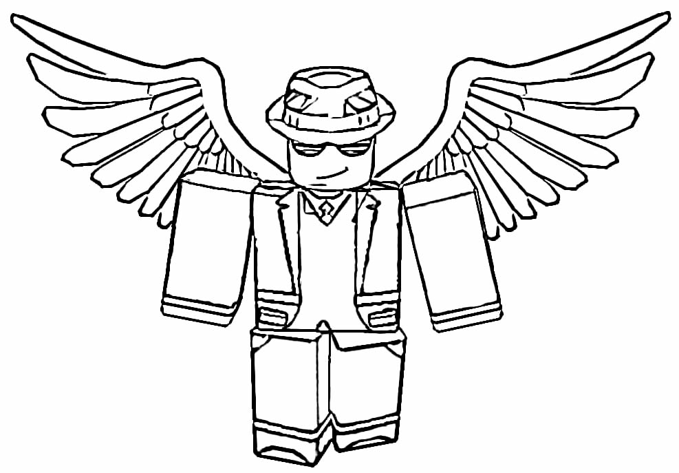 Desenho de Roblox para colorir