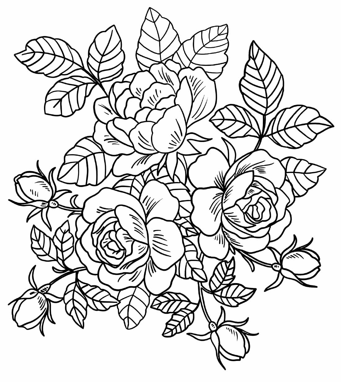 Flores para colorir - Desenhos Imprimir