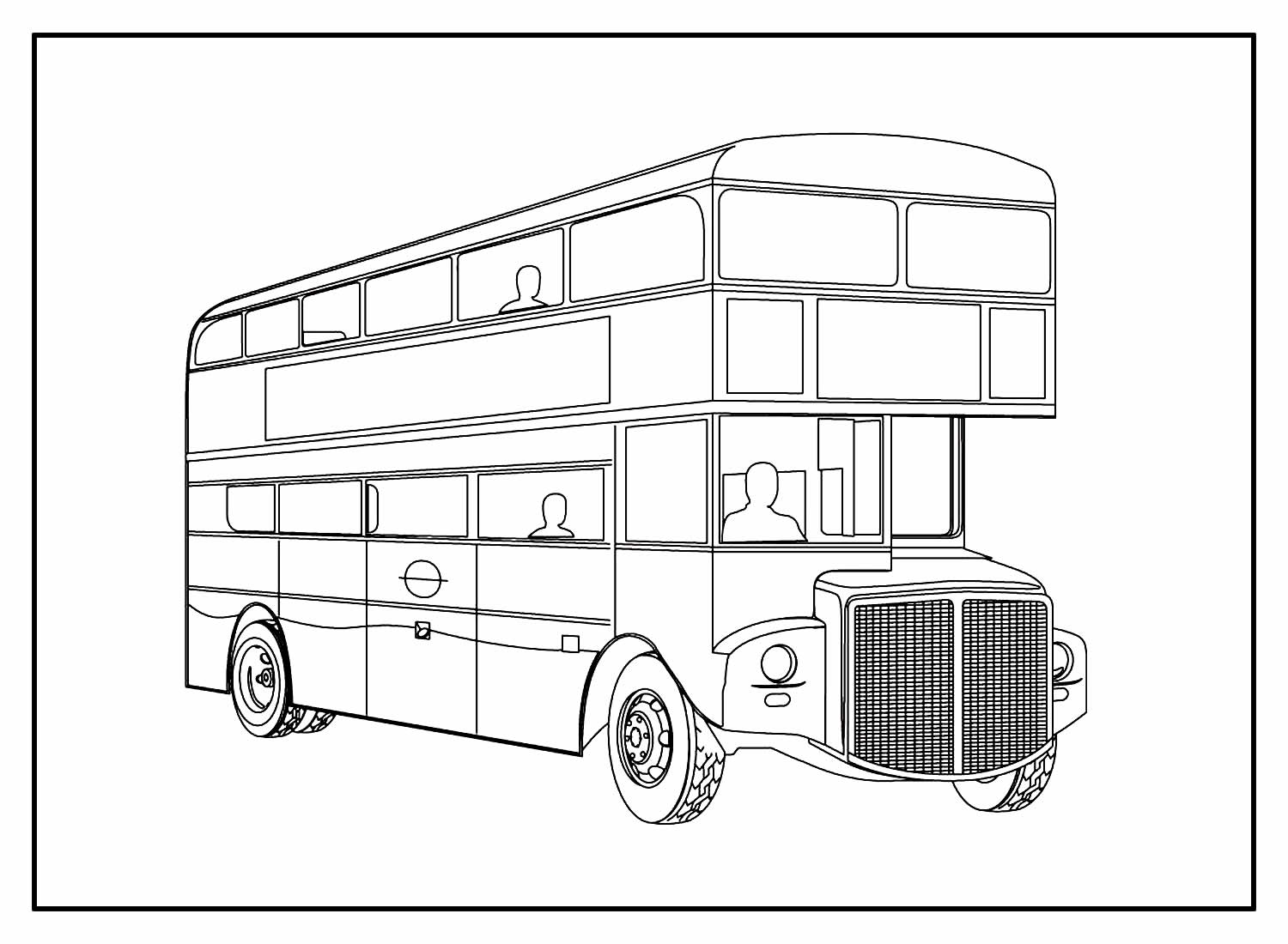 Desenhos de Ônibus para colorir