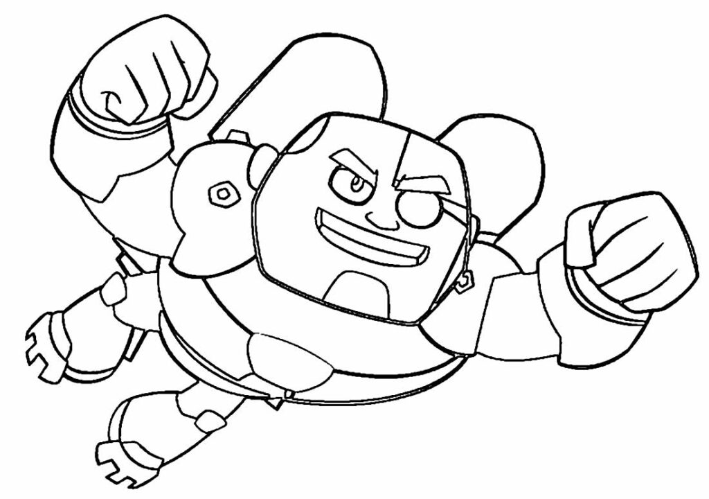 Desenho dos Jovens Titans para colorir
