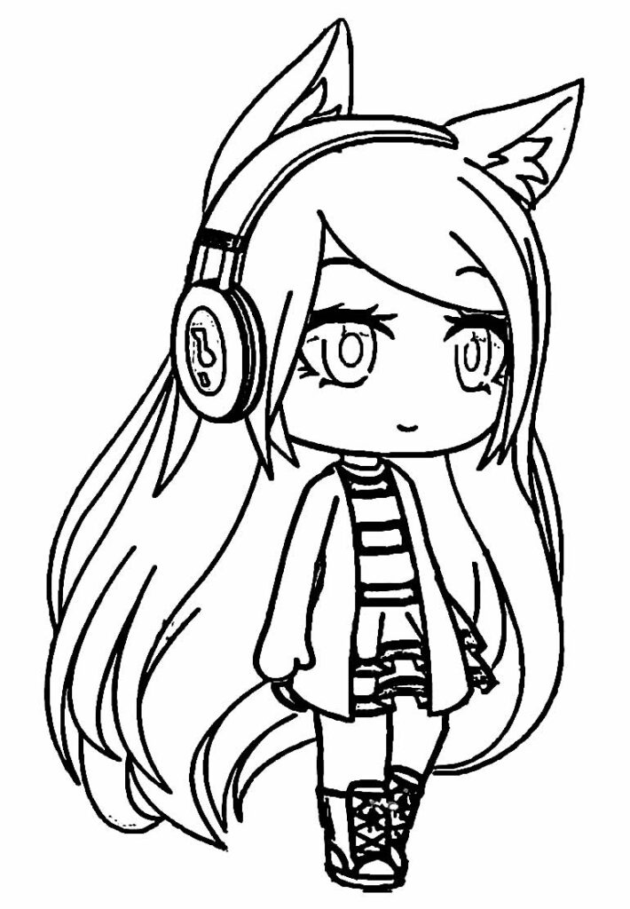 desenho de gacha life para colorir