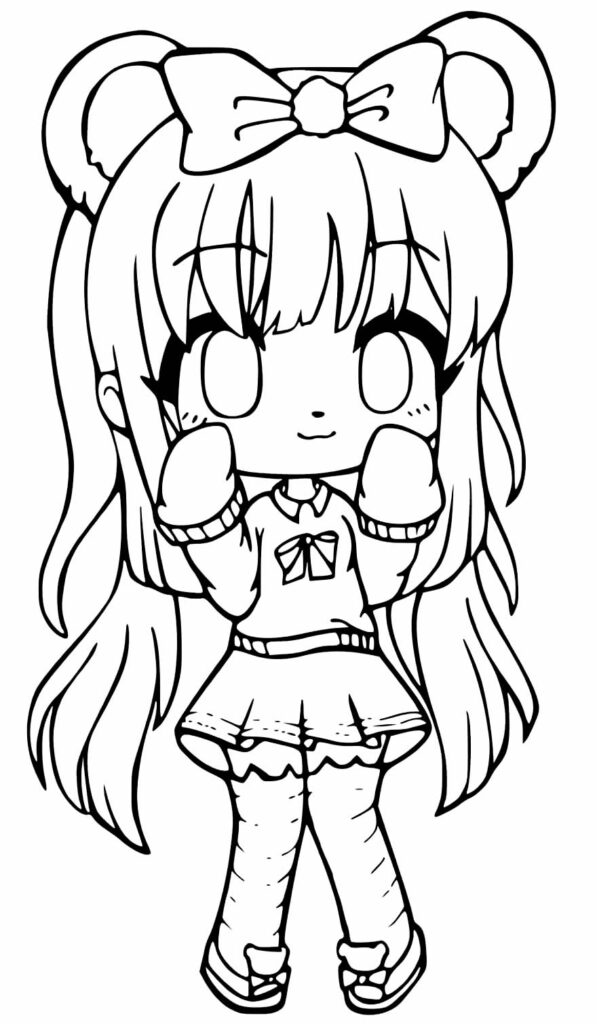 Desenhos para colorir Kawaii Gacha Life - Desenhos para colorir gratuitos  para impressão