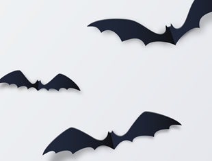 Morcegos de papel - Halloween