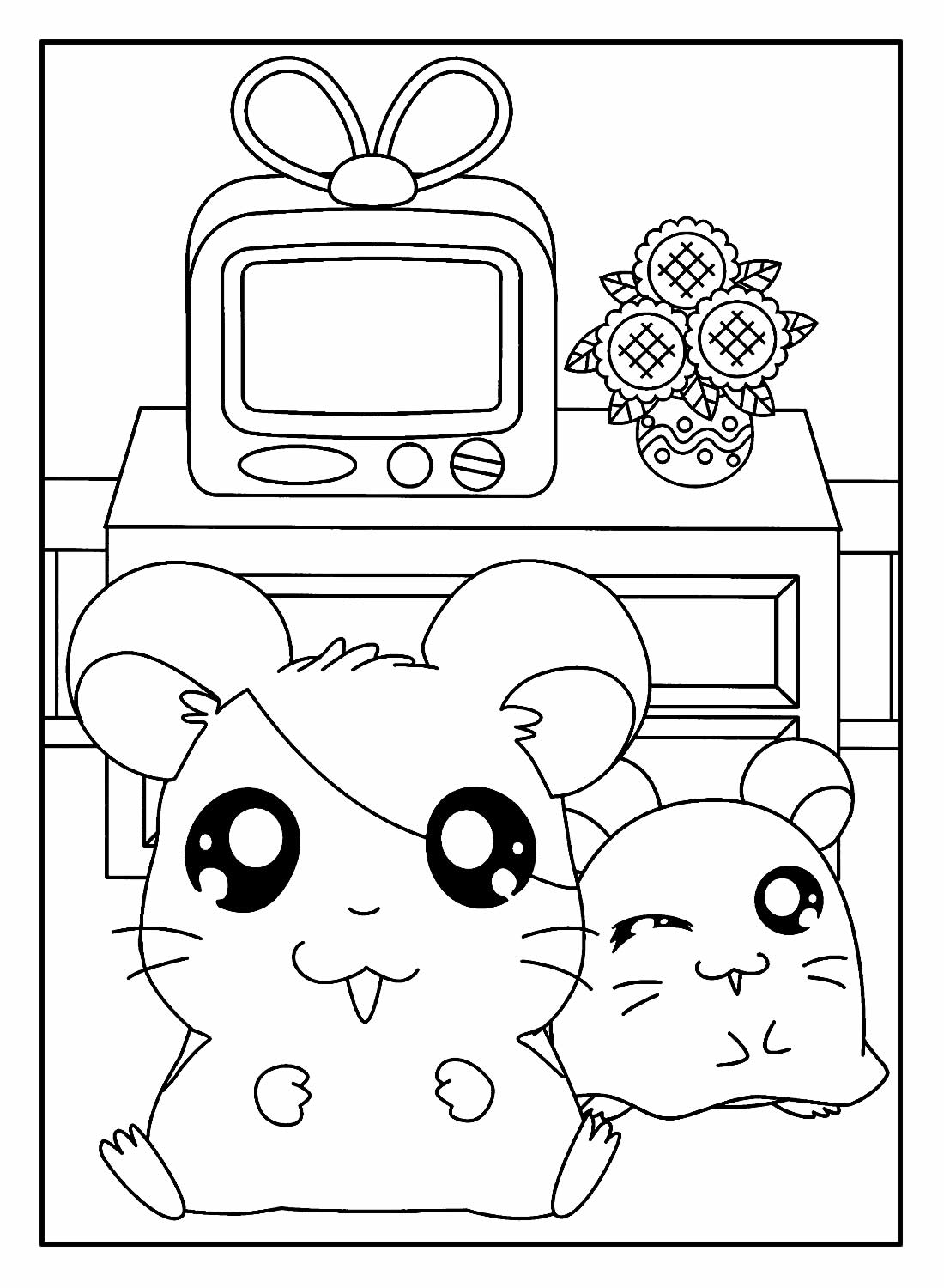 Desenhos Hamtaro para colorir