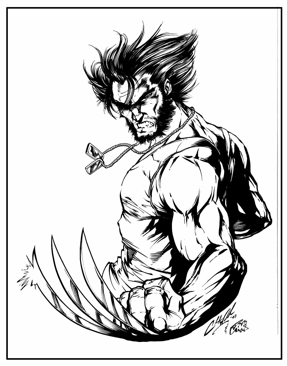 Desenho para colorir de Wolverine