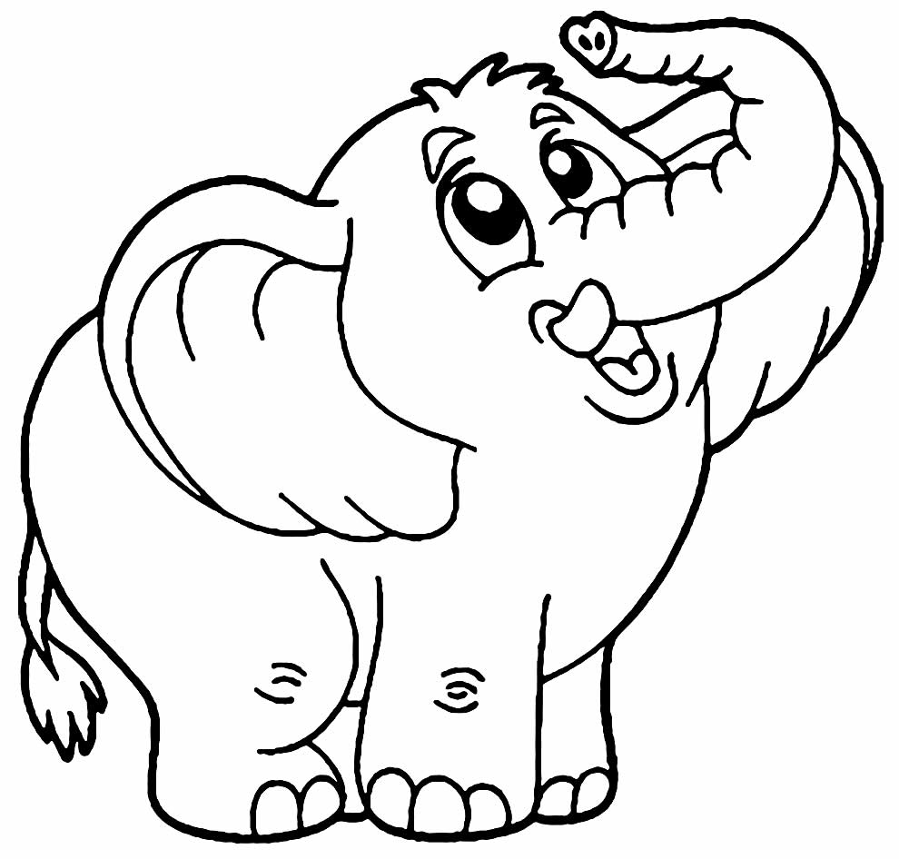 Desenhos de Elefante para pintar e colorir