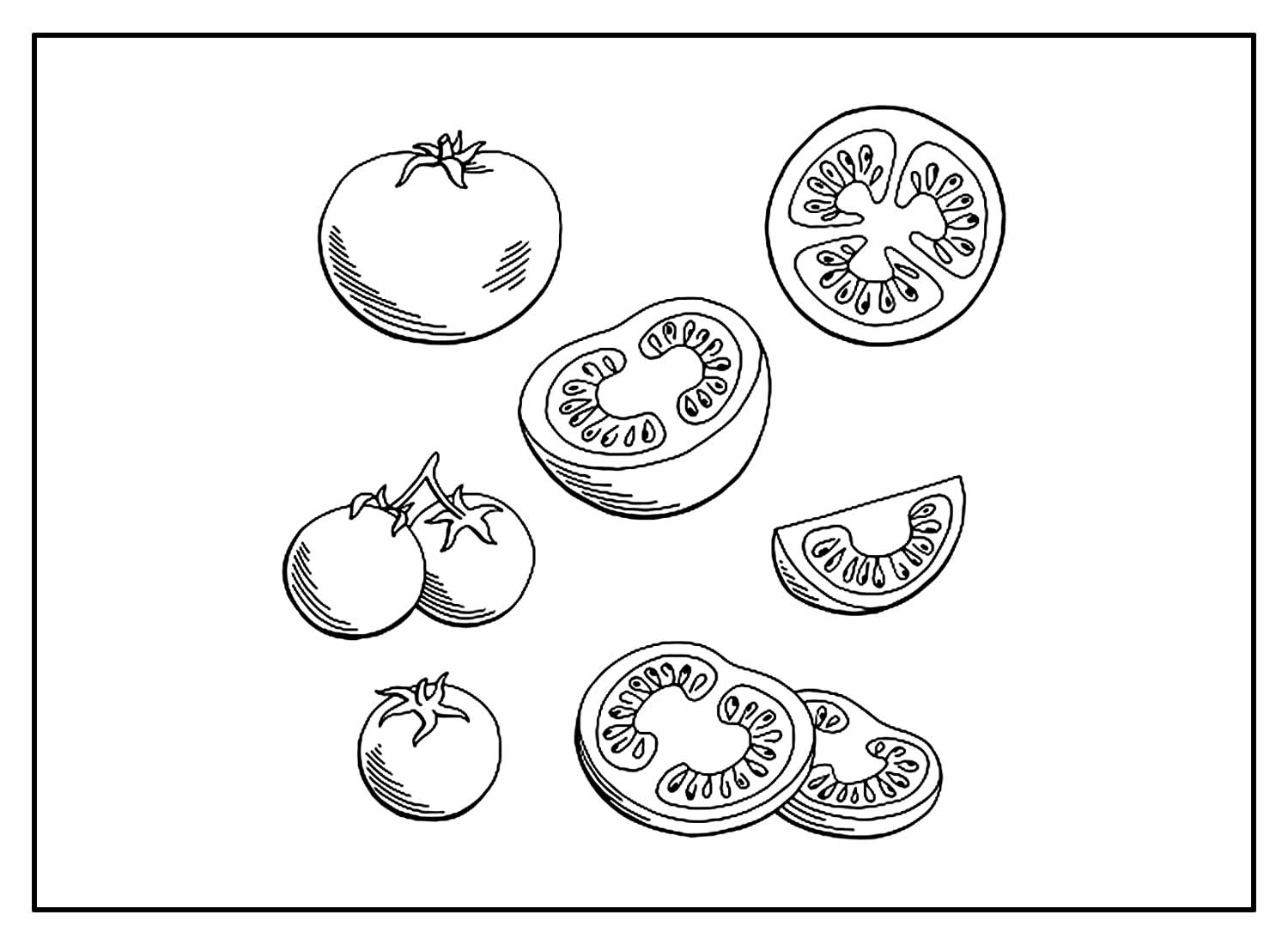 Desenhos para colorir Tomate