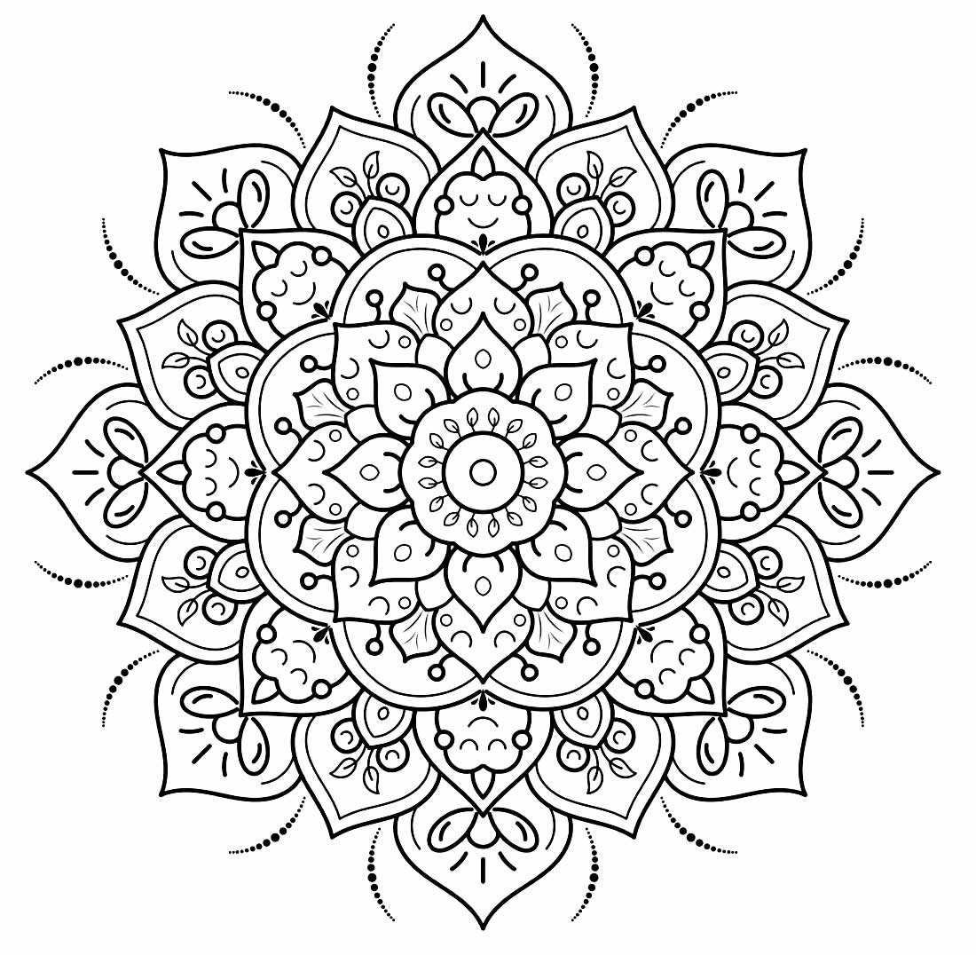Desenho de Mandala para colorir