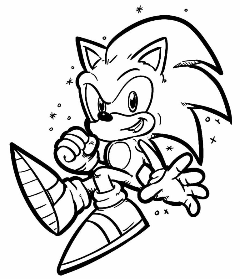 50+ Desenhos de Sonic para imprimir e colorir - Pop Lembrancinhas
