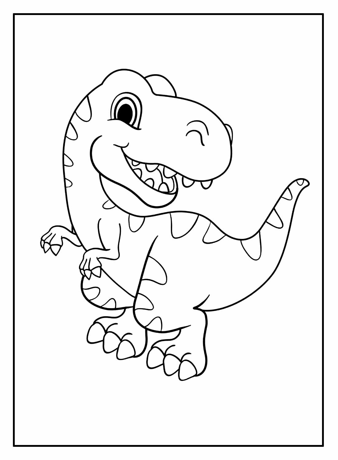 desenho de dinossauro para colorir 17673987 Vetor no Vecteezy