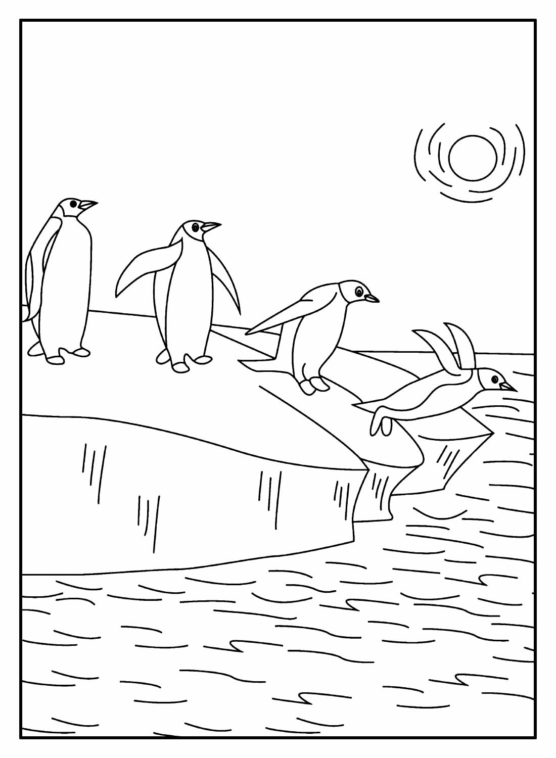 Desenhos de Pinguins para pintar