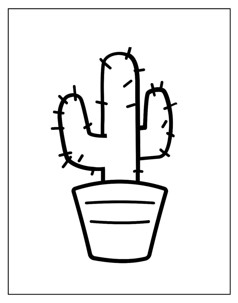 Desenho de 3 mini cactos para Colorir - Colorir.com