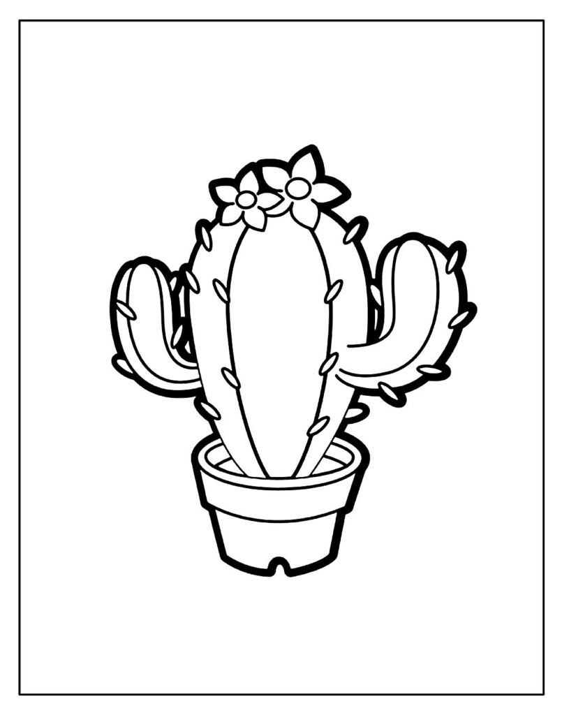 Desenho de 3 mini cactos para Colorir - Colorir.com