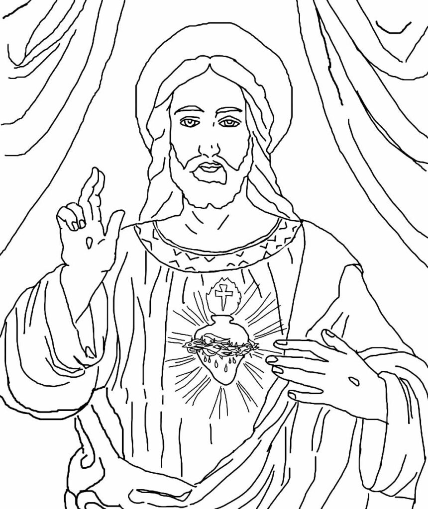 Desenho para pintar de Jesus Cristo