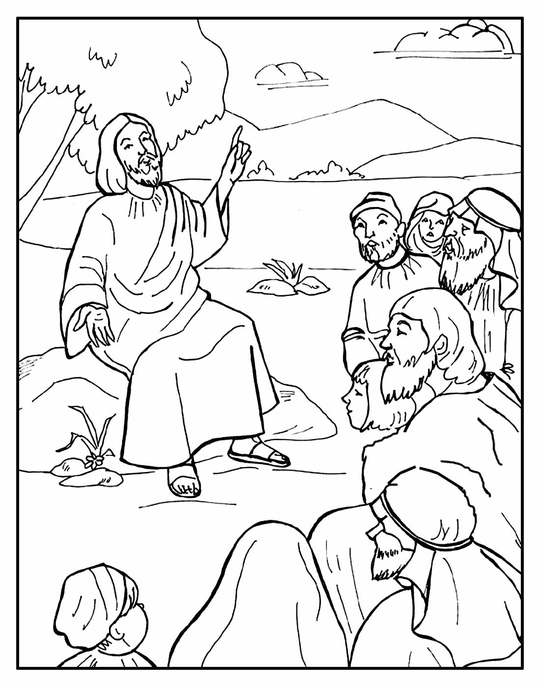 Нагорная проповедь Иисуса Христа рисунок